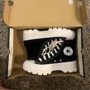 Brand New Never Worn Black Platform Converse